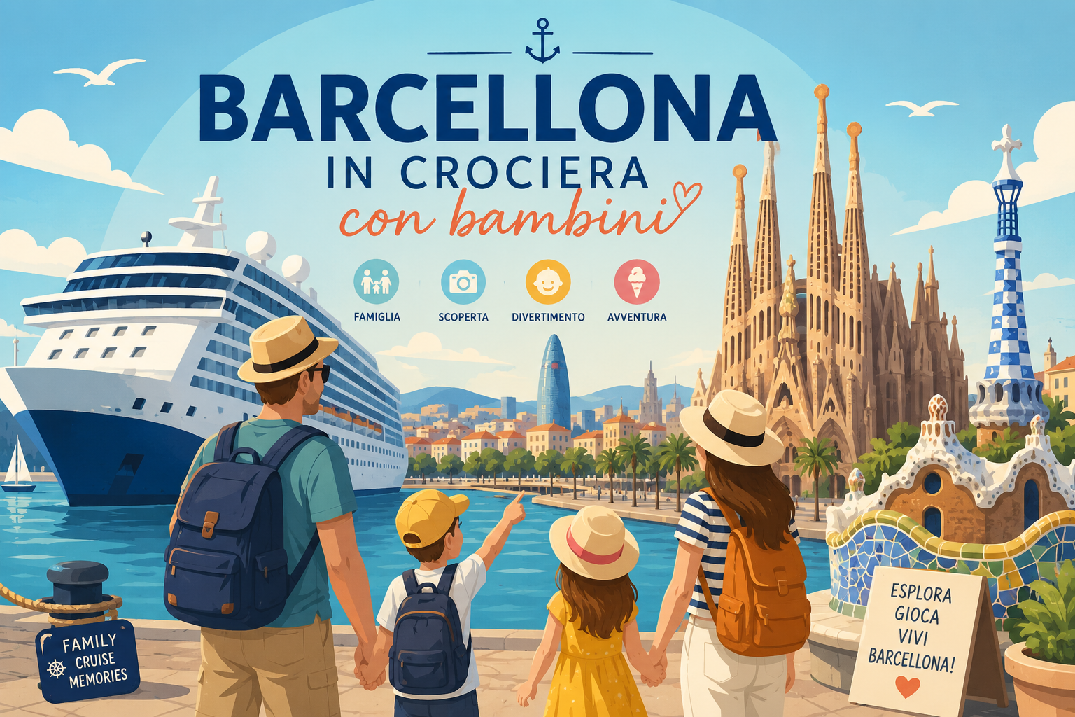 Barcellona in crociera con bambini