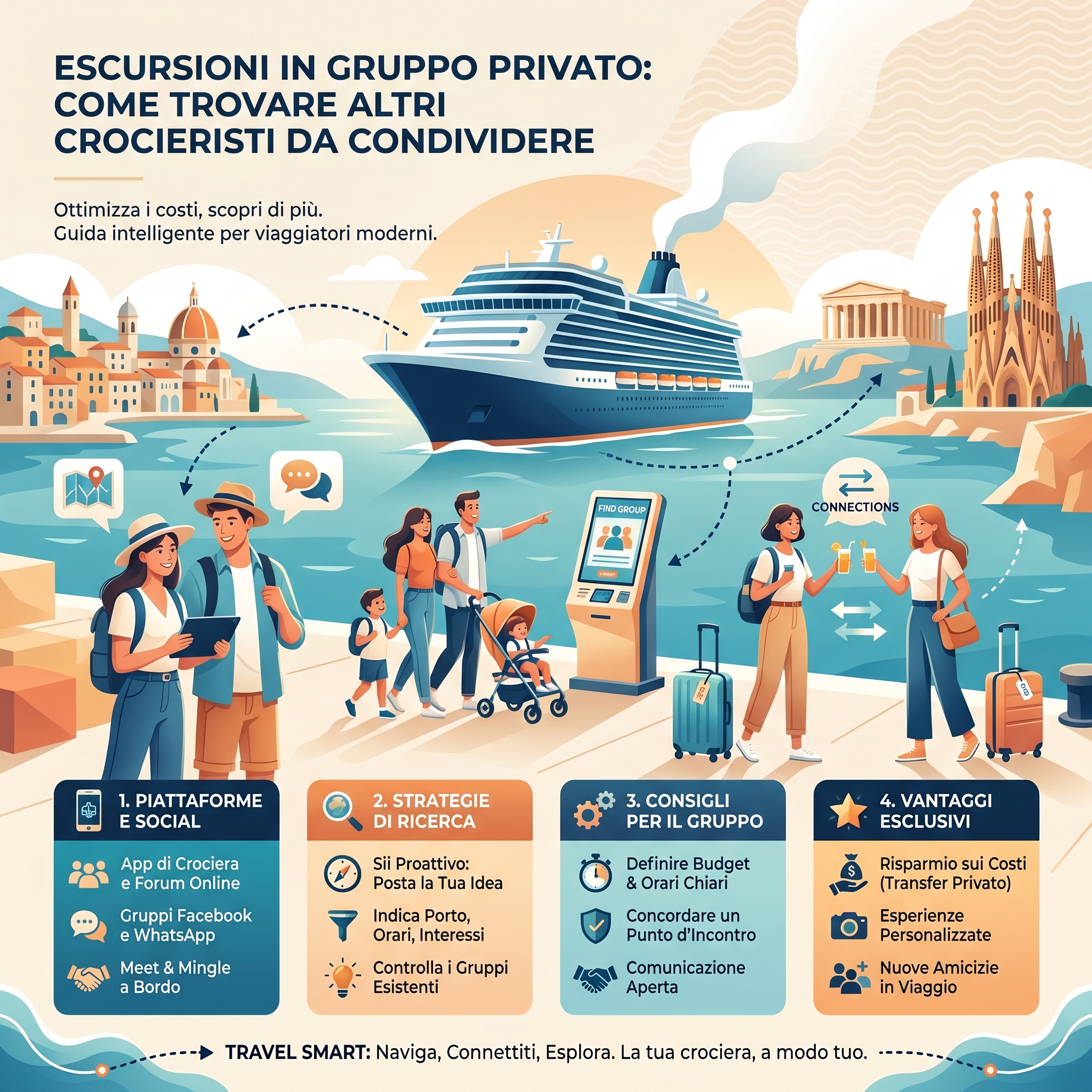 Escursioni in Gruppo Privato: Come Trovare Altri Crocieristi da Condividere