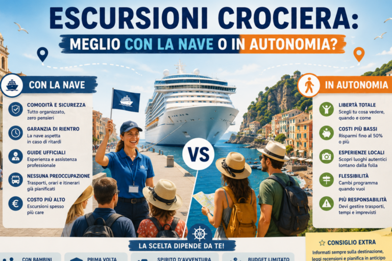 Escursioni Crociera: Meglio con la Nave o in Autonomia?