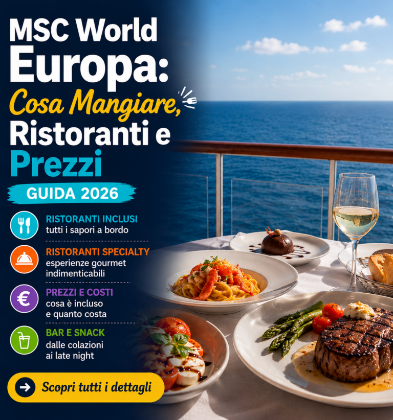 MSC World Europa Cosa Mangiare, Ristoranti e Prezzi Guida 2026
